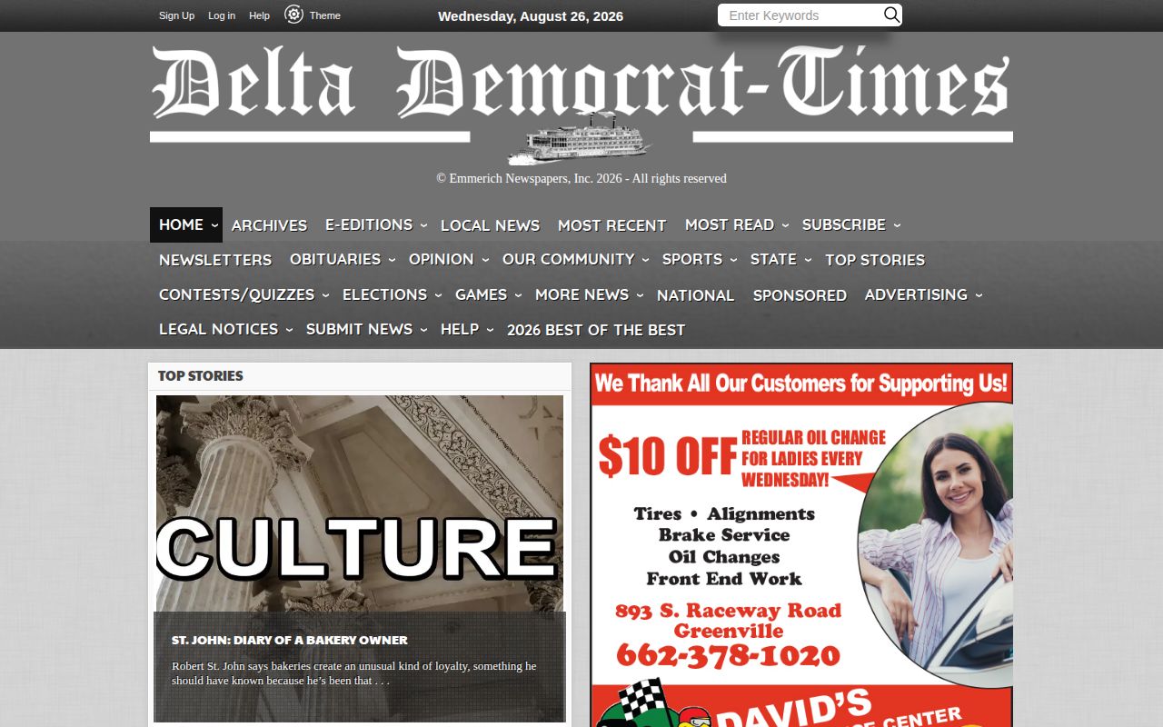 Sunflower County crime news Delta Democrat-Times source